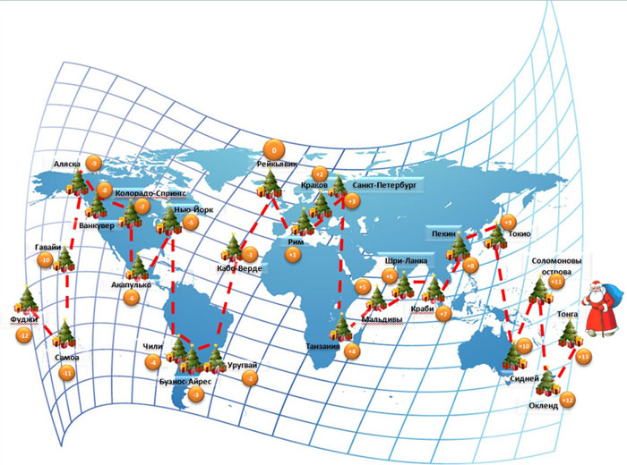 новый год карта